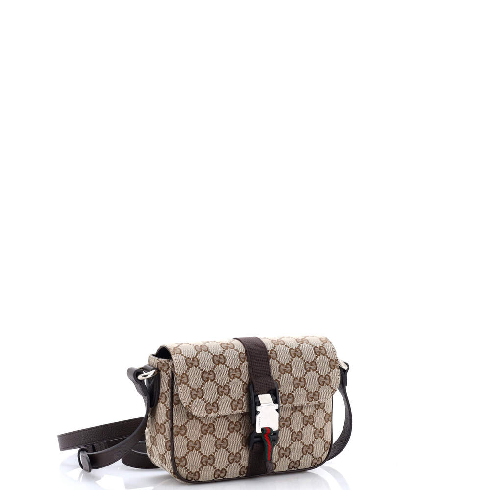 Gucci Buckle Flap Crossbody Bag Gg #225819G14B - Picture 2 of 6